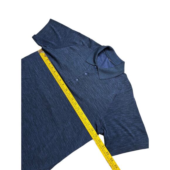 Lululemon Metal Vent Polo 2 Shirt Mens Medium BlueGreen Performance Short Sleeve - Picture 10 of 14